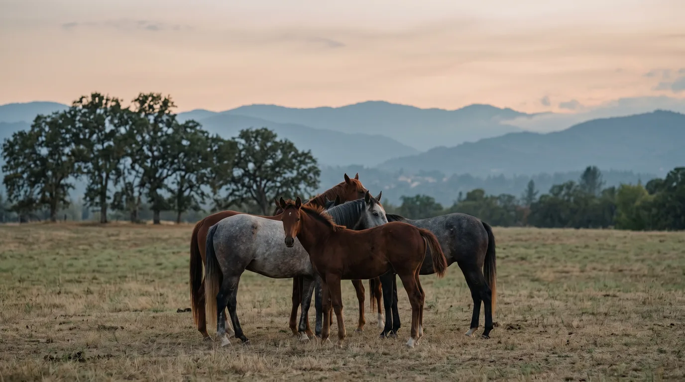 Chevaux en liberté, Haras de Bonce, Isère